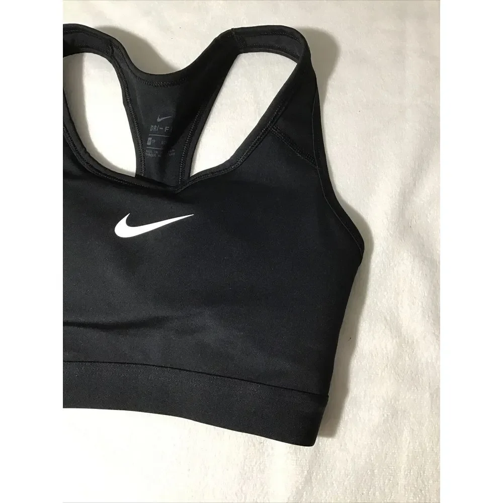 NEW $38 Nike Black‎ Swoosh Sports Racerback Bra [ SZ XS ] #3725